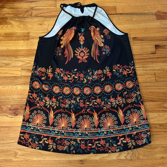 🌺 NWOT SHEIN Halter Neck Bohemian Floral dress Sz XL - Picture 5 of 12